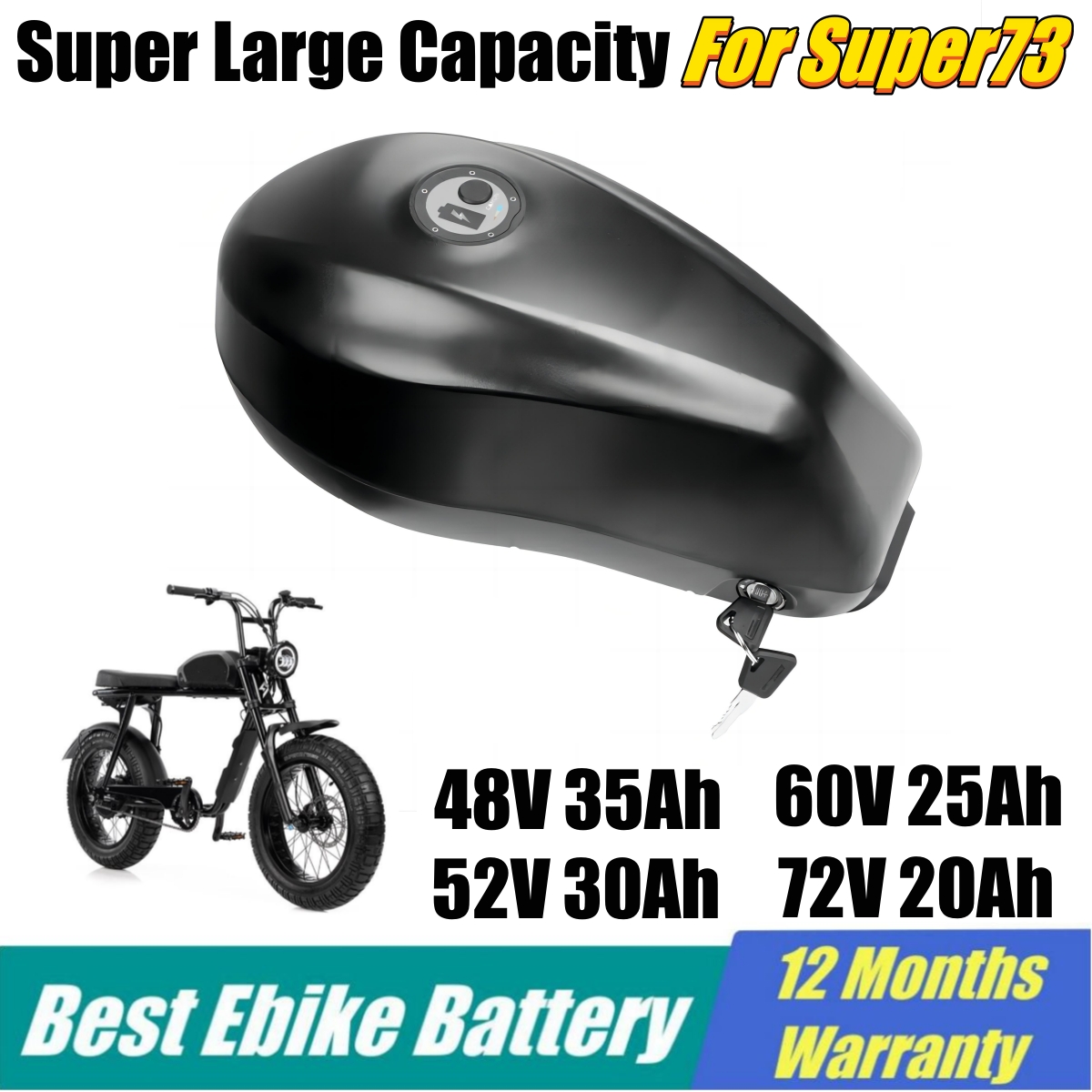 60V 30Ah 21700 Battery Pack - Super73 ebike bateria de substituição 21700