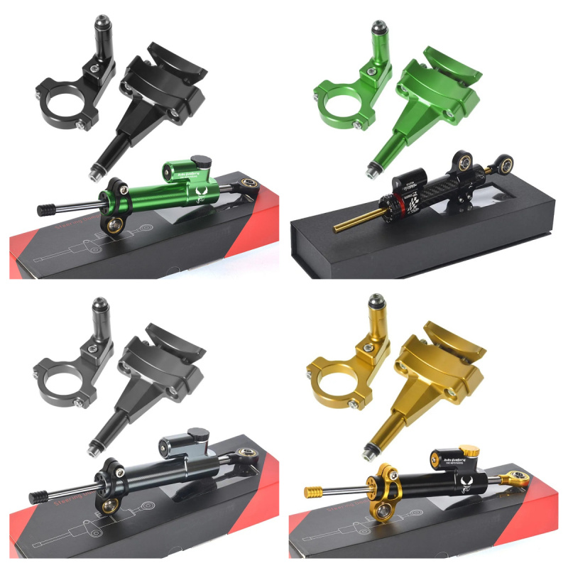 Steering Damper Stabilizer Kit Cnc - Para kawasaki 500 2024-suporte da motocicleta
