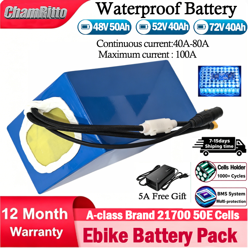 60V 30Ah 21700 Battery Pack - Bateria de lítio 21700 para scooter