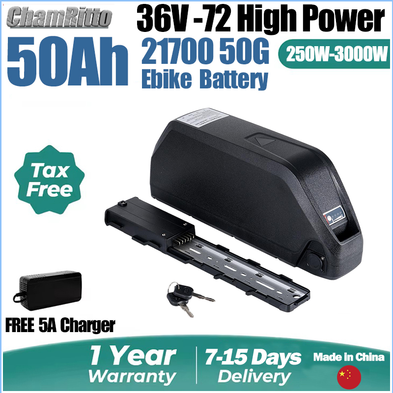 60V 30Ah 21700 Battery Pack - Bateria para Bicicleta Elétrica 48V 30AH