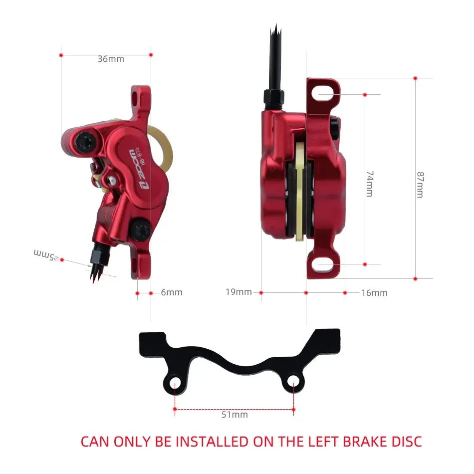 Zoom-disco de freio hidráulico - Zoom Hydraulic Brake 4 Piston E-Scooter avaliação e preço