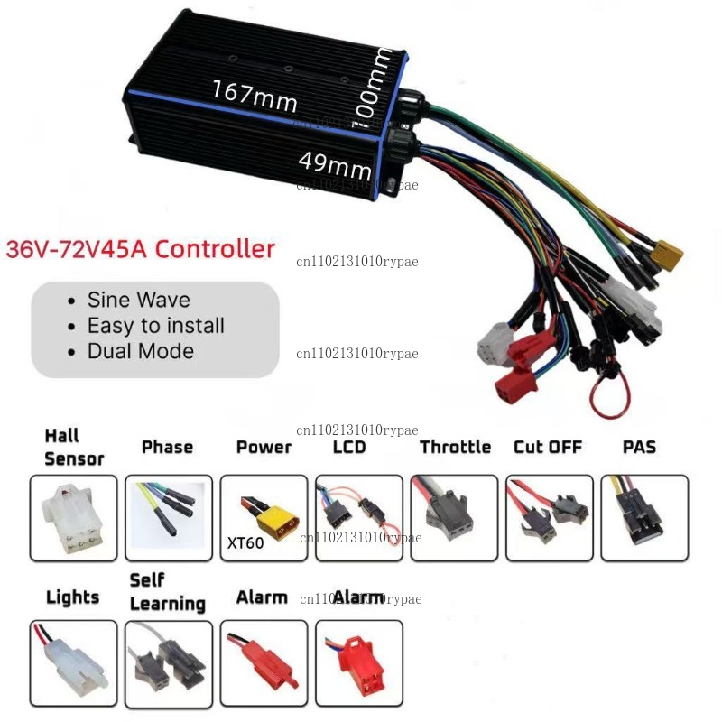 Controlador de Onda Senoidal d - 72V 45A Dual Controller avaliação e preço