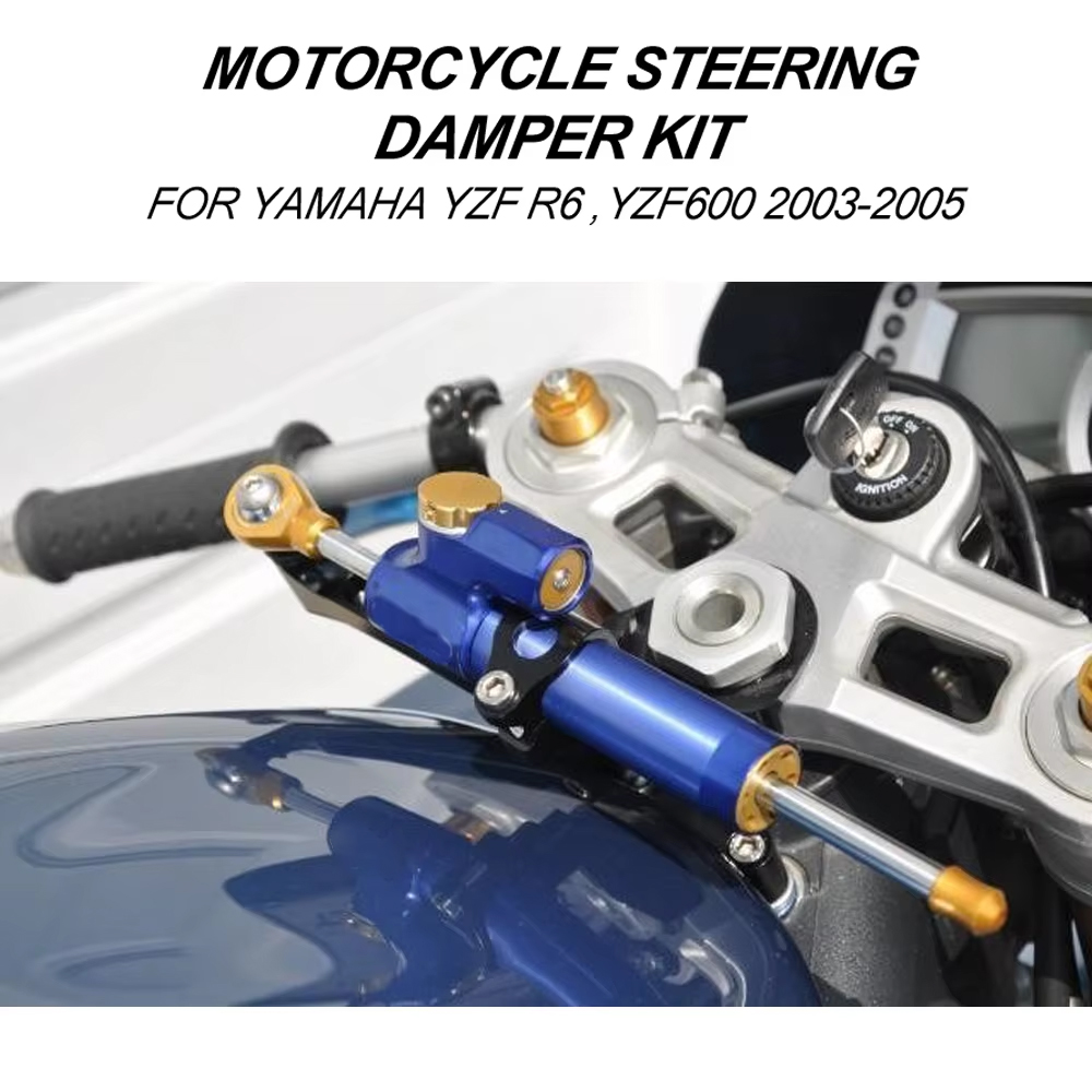 Para yamaha yzf600 r6 2003-200 - Steering Damper Stabilizer Kit Cnc avaliação e preço